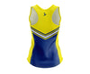 Custom Singlet Blue, White & Yellow Chevron
